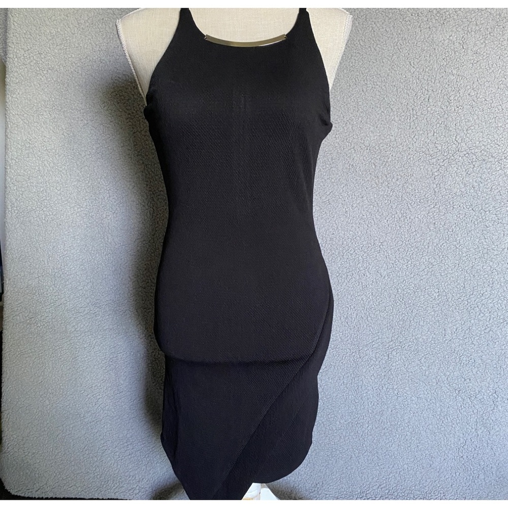 ) UNIQ Bodycon Women's Mini Black Fitted Dress Size Small